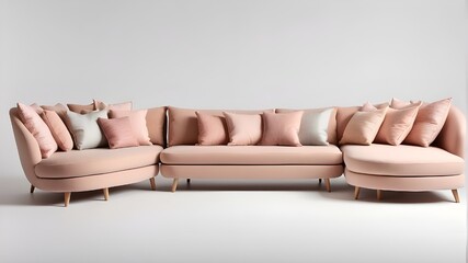 gathering Set of several vantage and modern bedding, couch cushion, and pillow types for furniture cutouts used in interior decoration; precisely isolated on transparent png backdrop