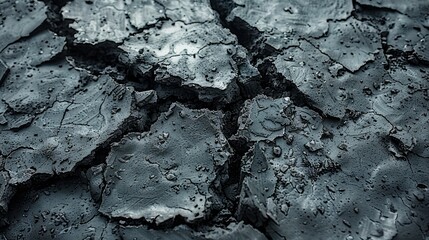   A black-and-white image of a ground crack - an unambiguous depiction
