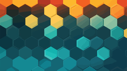 Hexagons pattern. Geometric abstract background wit - obrazy, fototapety, plakaty