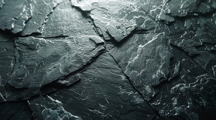  A tight shot of a slate piece, appearing divided yet functioning as a backdrop, showcases its cut surface