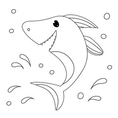 Coloring Page For The Little Ones Features A Shark