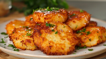 Dishes of Ukraine: potato pancakes .