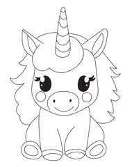 Coloring Page For The Littlest Ones Features A Unicorn