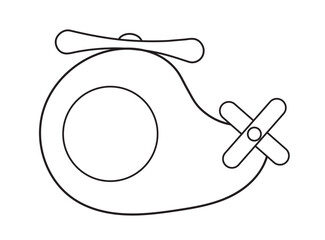 Coloring Page For The Little Ones Features Helicopter