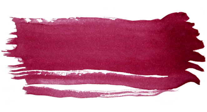Cherry brush stroke paint watercolor isolated on a transparent background. Color bubble.