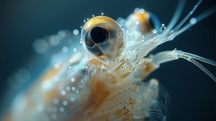   A tight shot of a jellyfish with pockets of water at its trailing edge against a jet-black backdrop