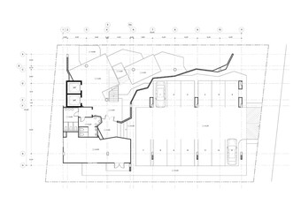 Floor plan designed building on the drawing.