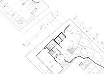 Floor plan designed building on the drawing.