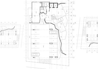 Floor plan designed building on the drawing.