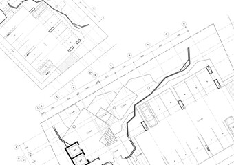 Floor plan designed building on the drawing.