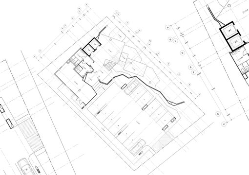 Floor plan designed building on the drawing.