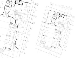 Floor plan designed building on the drawing.