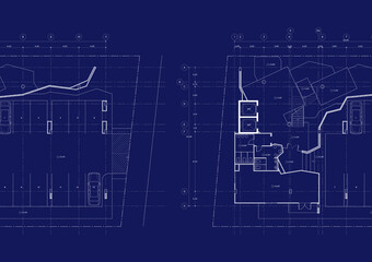 Floor plan designed building on the drawing.