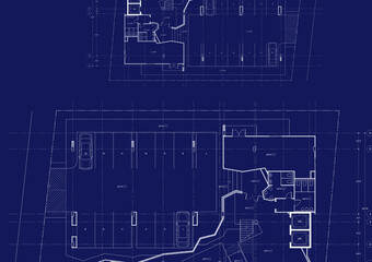 Floor plan designed building on the drawing.