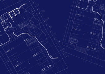 Floor plan designed building on the drawing.