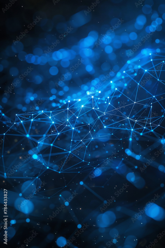 Aufkleber a blue digital technology network chart background representing a creative approach to information a