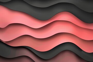 Abstract background with pink and black wavy layers