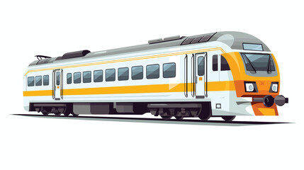 Illustration of train. color drawing white background