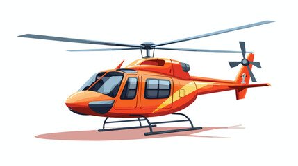 Fototapeta na wymiar Isolated illustration of helicopter. colored drawin