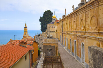 Church of the Blessed Virgin Mary and St. Nicholas the Wonderworker at Cemetery of the Old Chateau in Menton, France
