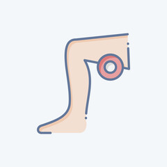 Icon Leg. related to Body Ache symbol. doodle style. simple design editable. simple illustration