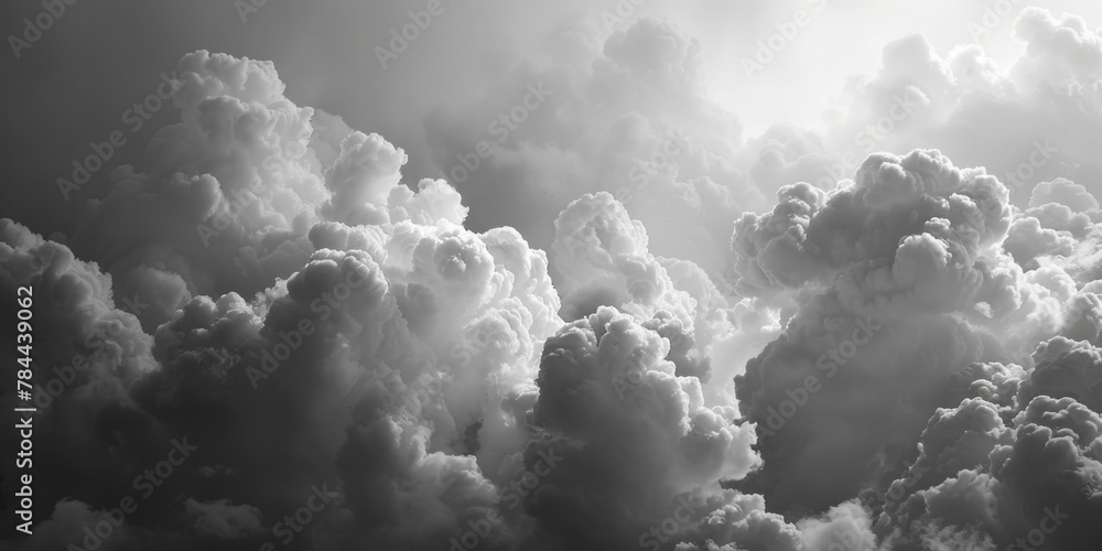 Aufkleber a black and white photo of clouds in the sky. suitable for various design projects