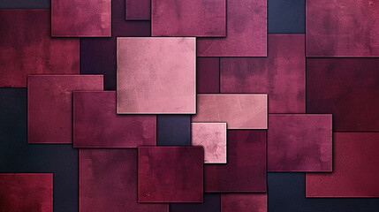 A rich burgundy, maroon, and blush square pattern against navy offers a luxurious backdrop.