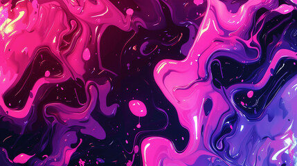 Neon pink and violet abstract pattern, fluid and energetic for lively designs.