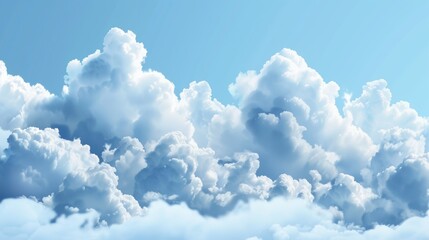 Naklejka na ściany i meble Isolated cirrus cumulus cloud on transparent background with white cloud border. Realistic element, weather banner illustration.
