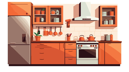 Kitchen icon 2d flat cartoon vactor illustration isolated