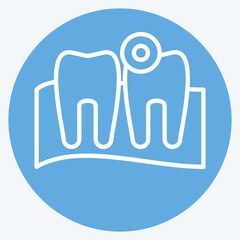 Icon Toothache. related to Body Ache symbol. blue eyes style. simple design editable. simple illustration
