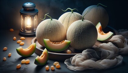 Melon fruit studio photography