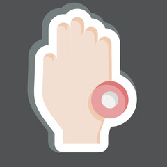 Sticker Phantom Pain. related to Body Ache symbol. simple design editable. simple illustration