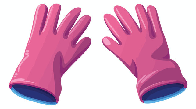 Laundry gloves isolated icon 2d flat cartoon vactor