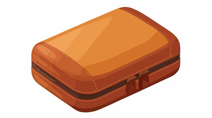 Leather case icon. Isometric of leather case vector