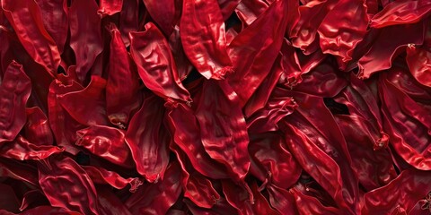 Fresh red peppers stacked together. Suitable for food and cooking concepts - obrazy, fototapety, plakaty