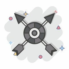Icon Boho Archer. related to Indigenous People symbol. comic style. simple design editable. simple illustration