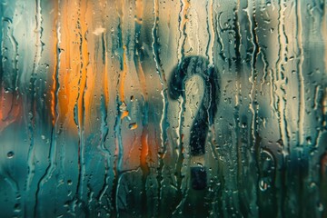 Rain drops on a window, suitable for weather concept - obrazy, fototapety, plakaty