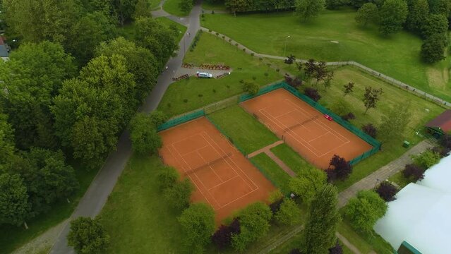 Tennis Courts Slupsk Korty Tenisowe Aerial View Poland