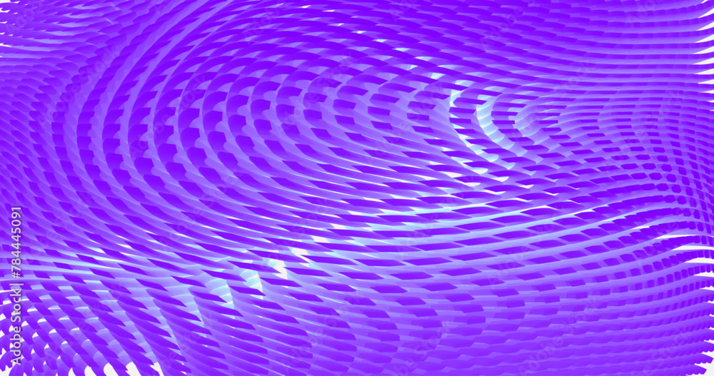 Poster a purple background with a swirl of dots and lines