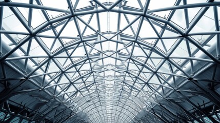 Fototapeta premium glass buildings with cloudy blue sky background
