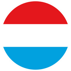 Luxembourg Vector illustration. Luxembourg national circle button flag background texture. Vector illustration. Luxembourg country flag is a symbol of freedom, patriotism and independence.