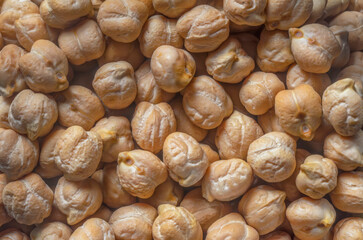 macro photography: dried chickpea beans