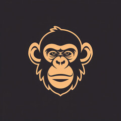 Monkey Vector Logotype, Generative AI