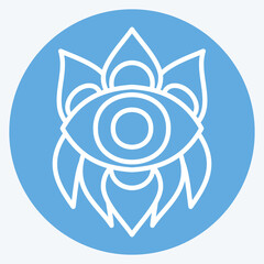 Icon Boho Style. related to Indigenous People symbol. blue eyes style. simple design editable. simple illustration