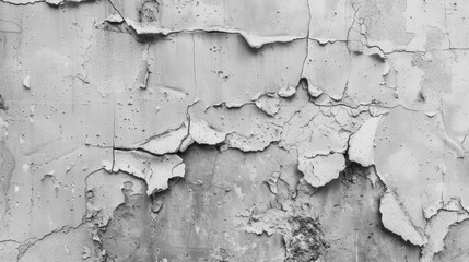 Obraz premium A black and white image of a peeling wall. Ideal for backgrounds or texture references