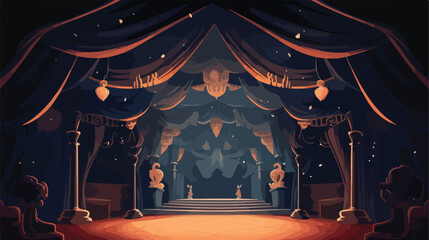 Magical theater where performances come to life wit - obrazy, fototapety, plakaty