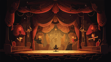 Magical theater where puppets dance without strings