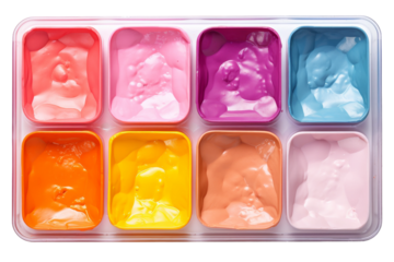 Rainbow Palette Overflowing With Vivid Hues. On White or PNG Transparent Background.