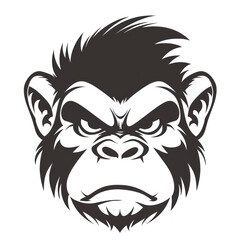 Fototapeta premium Monkey Vector Logotype, Generative AI